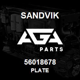 56018678 Sandvik PLATE | AGA Parts