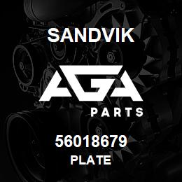 56018679 Sandvik PLATE | AGA Parts