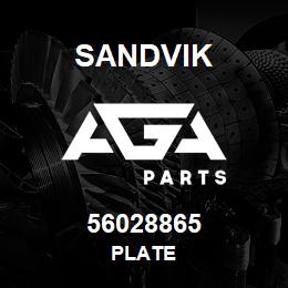 56028865 Sandvik PLATE | AGA Parts