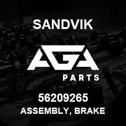 56209265 Sandvik ASSEMBLY, BRAKE | AGA Parts