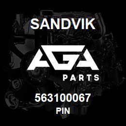 563100067 Sandvik PIN | AGA Parts