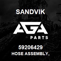59206429 Sandvik HOSE ASSEMBLY, | AGA Parts