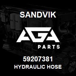 59207381 Sandvik HYDRAULIC HOSE | AGA Parts