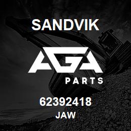 62392418 Sandvik JAW | AGA Parts