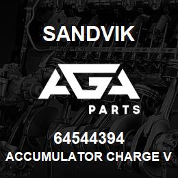 64544394 Sandvik ACCUMULATOR CHARGE VALVE | AGA Parts