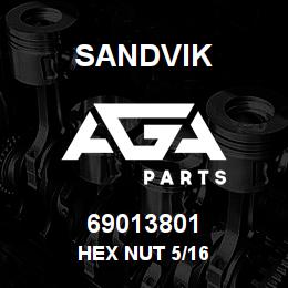 69013801 Sandvik HEX NUT 5/16 | AGA Parts