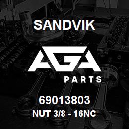 69013803 Sandvik NUT 3/8 - 16NC | AGA Parts