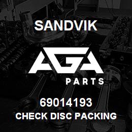 69014193 Sandvik CHECK DISC PACKING | AGA Parts