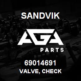 69014691 Sandvik VALVE, CHECK | AGA Parts