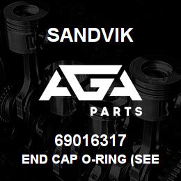 69016317 Sandvik END CAP O-RING (SEE NOTES) | AGA Parts