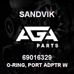69016329 Sandvik O-RING, PORT ADPTR WAS DUPL 69016325 | AGA Parts