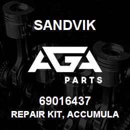 69016437 Sandvik REPAIR KIT, ACCUMULATOR | AGA Parts