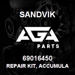 69016450 Sandvik REPAIR KIT, ACCUMULATOR | AGA Parts