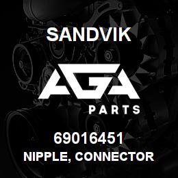 69016451 Sandvik NIPPLE, CONNECTOR | AGA Parts
