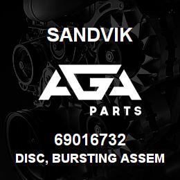 69016732 Sandvik DISC, BURSTING ASSEMBLY | AGA Parts