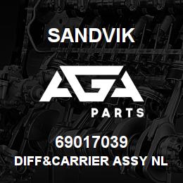 69017039 Sandvik DIFF&CARRIER ASSY NLA W/O R/B T-TEXT | AGA Parts