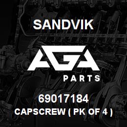 69017184 Sandvik CAPSCREW ( PK OF 4 ) | AGA Parts