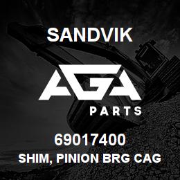 69017400 Sandvik SHIM, PINION BRG CAGE, 0.005 | AGA Parts