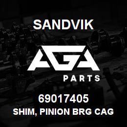 69017405 Sandvik SHIM, PINION BRG CAGE, 0.003 | AGA Parts