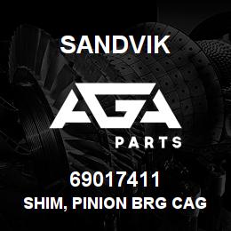 69017411 Sandvik SHIM, PINION BRG CAGE, 0.003 | AGA Parts