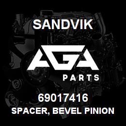 69017416 Sandvik SPACER, BEVEL PINION BRG. .250 | AGA Parts