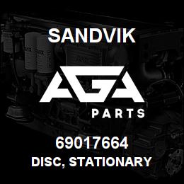 69017664 Sandvik DISC, STATIONARY | AGA Parts