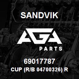 69017787 Sandvik CUP (R/B 04700326) RB | AGA Parts