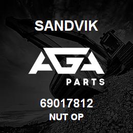 69017812 Sandvik NUT OP | AGA Parts