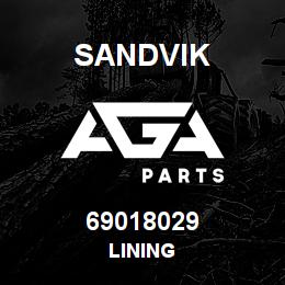 69018029 Sandvik LINING | AGA Parts