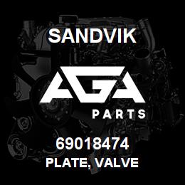 69018474 Sandvik PLATE, VALVE | AGA Parts