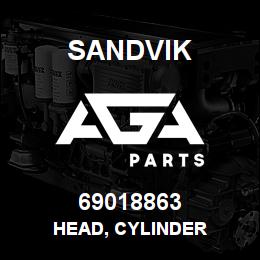 69018863 Sandvik HEAD, CYLINDER | AGA Parts