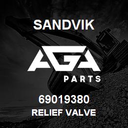 69019380 Sandvik RELIEF VALVE | AGA Parts