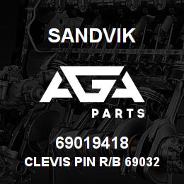 69019418 Sandvik CLEVIS PIN R/B 69032648 RB | AGA Parts