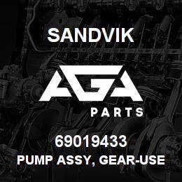 69019433 Sandvik PUMP ASSY, GEAR-USE 69006462 (DUPLRB | AGA Parts