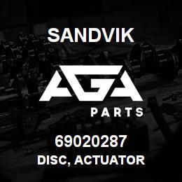 69020287 Sandvik DISC, ACTUATOR | AGA Parts