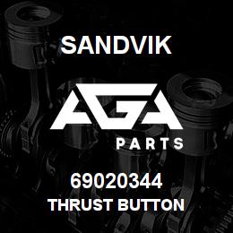 69020344 Sandvik THRUST BUTTON | AGA Parts