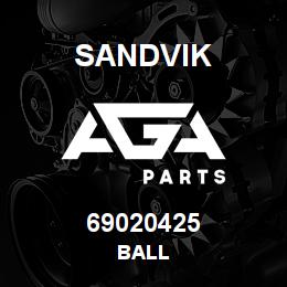 69020425 Sandvik BALL | AGA Parts