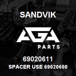 69020611 Sandvik SPACER USE 69020600 DUPL RB | AGA Parts
