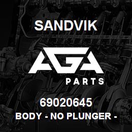 69020645 Sandvik BODY - NO PLUNGER - NO I/O PORTS | AGA Parts