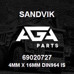 69020727 Sandvik 4MM X 16MM DIN964 ISO SCREWS | AGA Parts