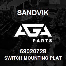 69020728 Sandvik SWITCH MOUNTING PLATE | AGA Parts