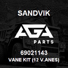 69021143 Sandvik VANE KIT (12 V.ANES) | AGA Parts