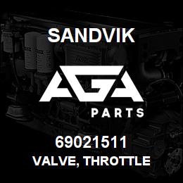 69021511 Sandvik VALVE, THROTTLE | AGA Parts