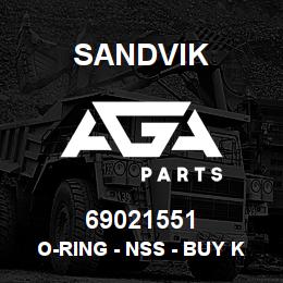 69021551 Sandvik O-RING - NSS - BUY KIT 69021604 | AGA Parts
