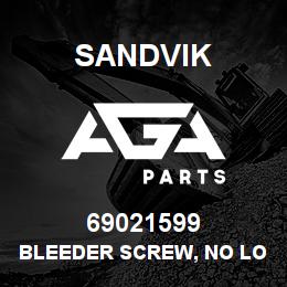 69021599 Sandvik BLEEDER SCREW, NO LONGER AVAILABLE | AGA Parts