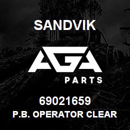 69021659 Sandvik P.B. OPERATOR CLEAR RUB BOOT | AGA Parts