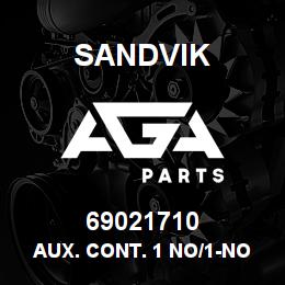 69021710 Sandvik AUX. CONT. 1 NO/1-NO | AGA Parts