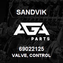 69022125 Sandvik VALVE, CONTROL | AGA Parts