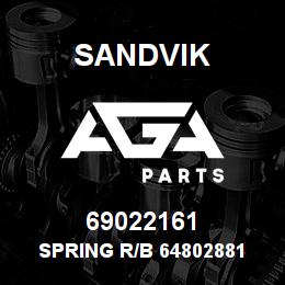 69022161 Sandvik SPRING R/B 64802881 RB | AGA Parts