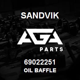 69022251 Sandvik OIL BAFFLE | AGA Parts